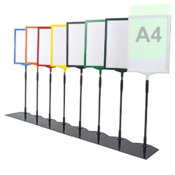 A4 POS stands in choice of colour